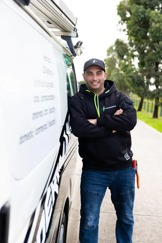 Yiannis Knodarites, licensed Melbourne electrician — Thunderman Electrical and Air Conditioning Services
