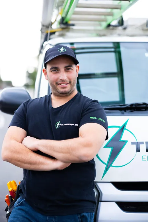 Yiannis Knodarites, licensed Melbourne electrician — Thunderman Electrical and Air Conditioning Services