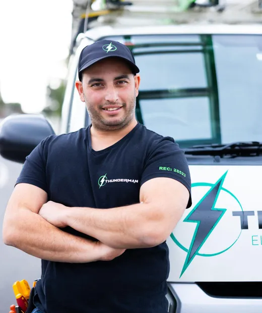 Yiannis Knodarites, licensed Melbourne electrician — Thunderman Electrical and Air Conditioning Services